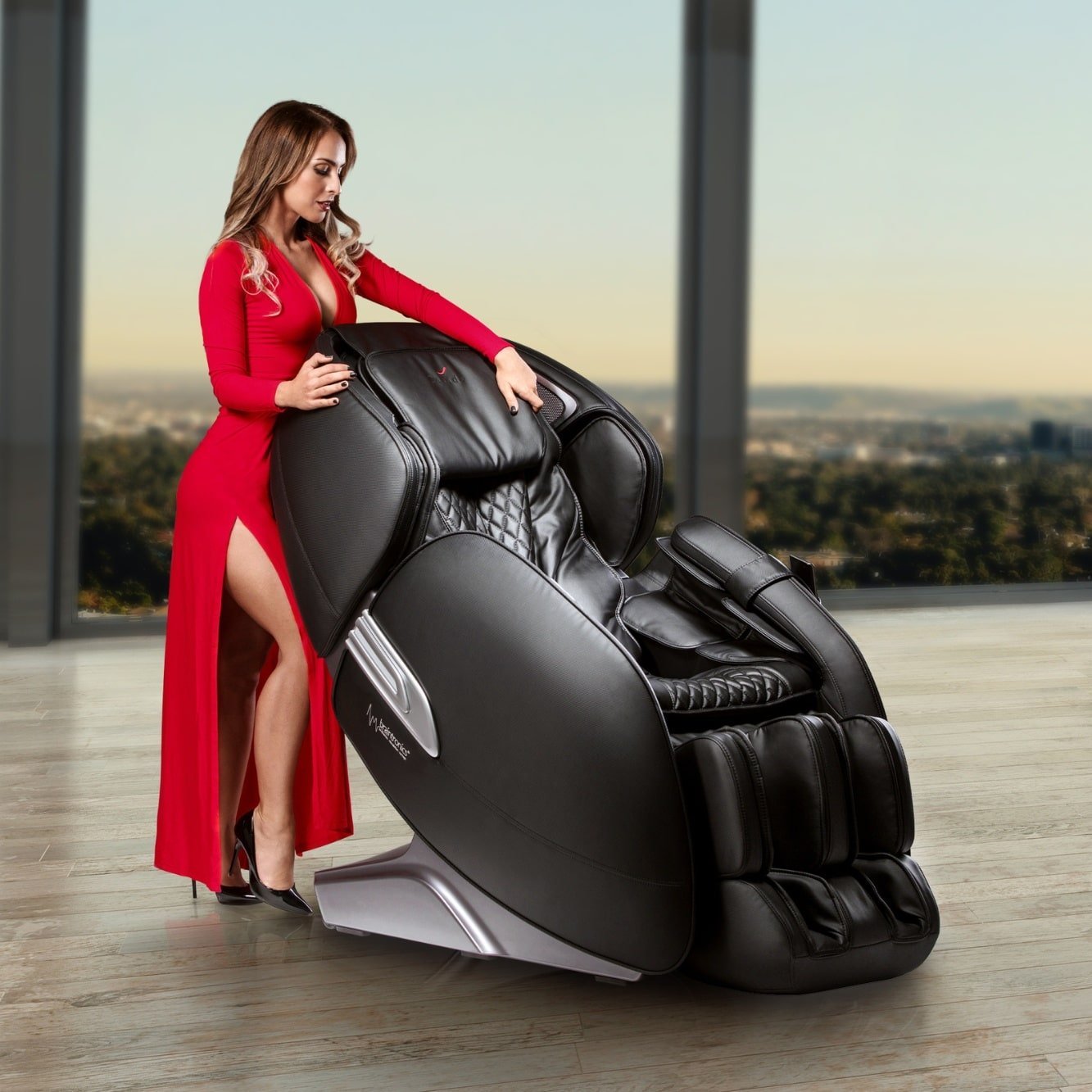 épouse au fauteuil de massage Casada alphasonic 2 - noir