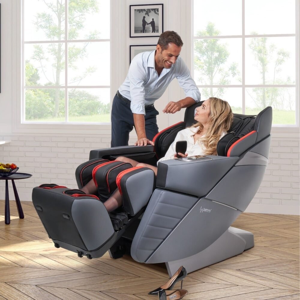 massagestoel Casada - Alphasonic III - blackred in woonkamer