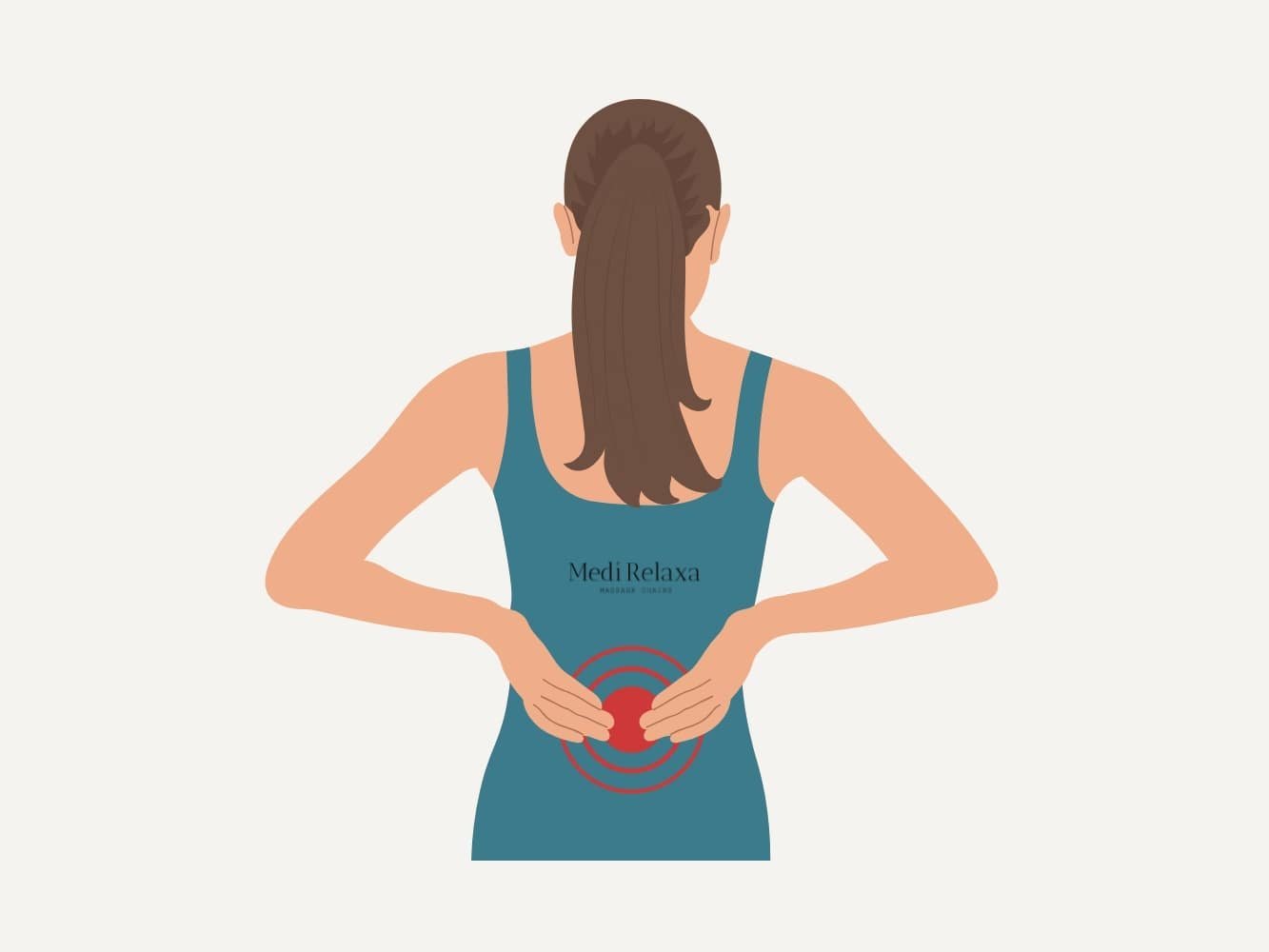 animation of woman with persistent low back pain
