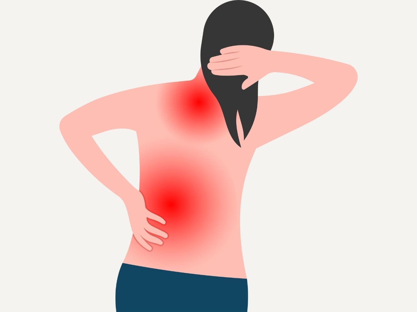 animation d'une femme atteinte de fibromyalgie
