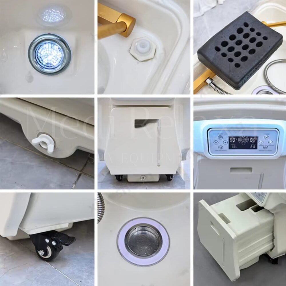 Mobiele Head Spa Deluxe - headspastore - 4 Mobiele Headspa Deluxe (60L + 30L vuil water tank)