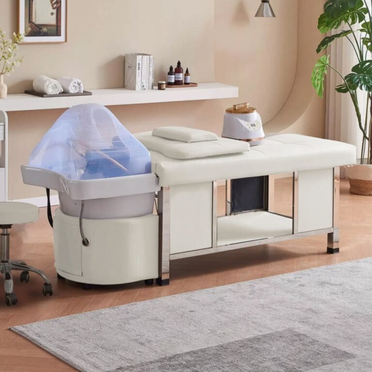 Mobiele head spa toestel klaar voor behandeling in een beauty salon